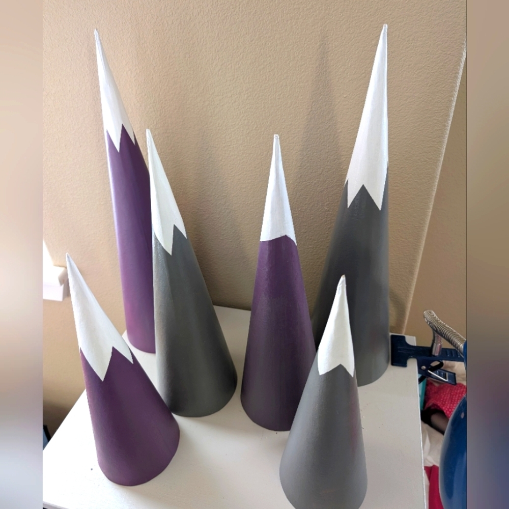 The Paper Studio Paper Mâché Cone Set 🏔️ ⛰️